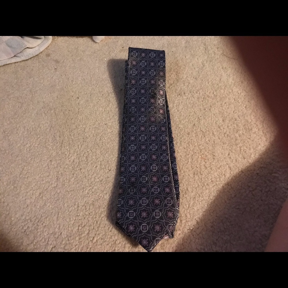 💜Vintage Pronto Uomo Silk Tie Vintage🌺 - Picture 4 of 4